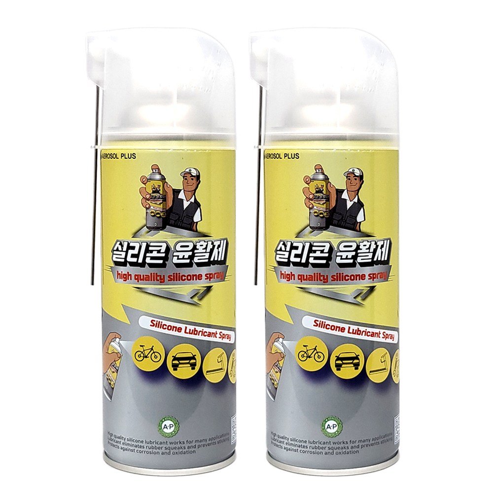 탁월한선택 실리콘스프레이 자동차 실리콘오일 고무윤활제 실리콘윤활제, 2개, 420ml 상세 이미지 1