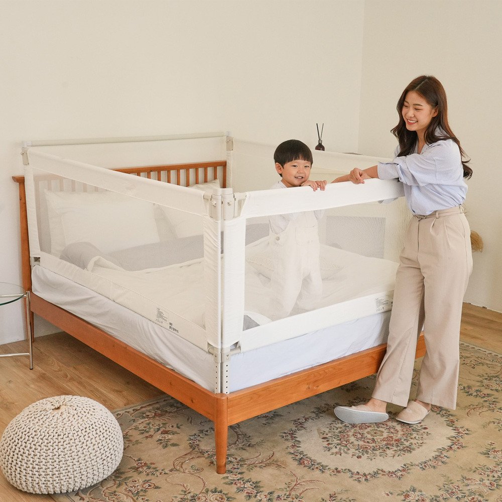 BBZ 11종 침대가드 낙상방지 유아 안전가드 (KC인증), V3침대가드-52그레이 상세 이미지 1