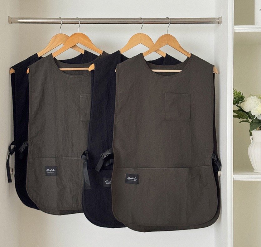 깨비다 방수 조끼 앞치마 롱 ver, 딥카키, 1개 상세 이미지 1