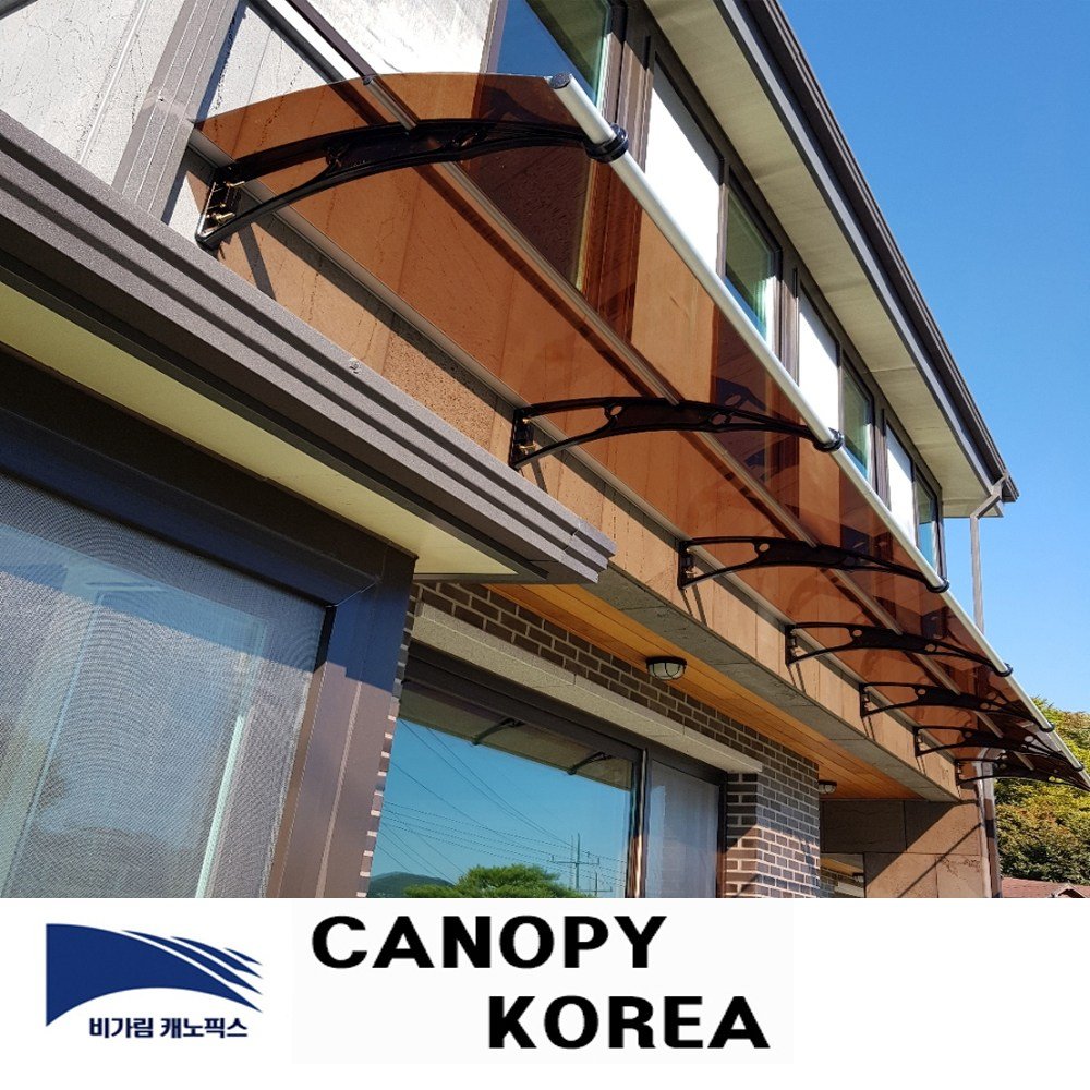 캐노픽스 1000x1500 캐노피 테라스 창문 렉산 처마 비가림 현관 주택 차양 비가리개, 그린, 세트앙카, 회색, 1개 상세 이미지 1