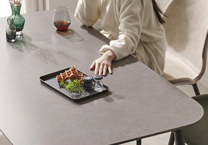 보니애가구 교체용 세라믹 포세린 식탁 테이블 상판 스몰라운드 1800 x 800mm 방문설치, 로코코베이지, 6인용 상세 이미지 2