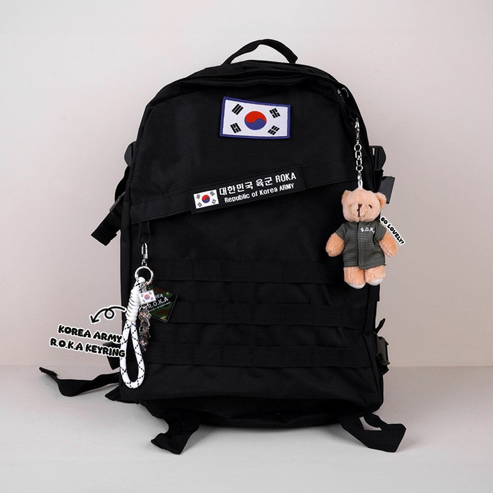 밀리베어 키링 공군 ROKAF 검정 - 군부대 군대 행사 기념품 판촉물 제작 홍보물 곰인형 상세 이미지 1