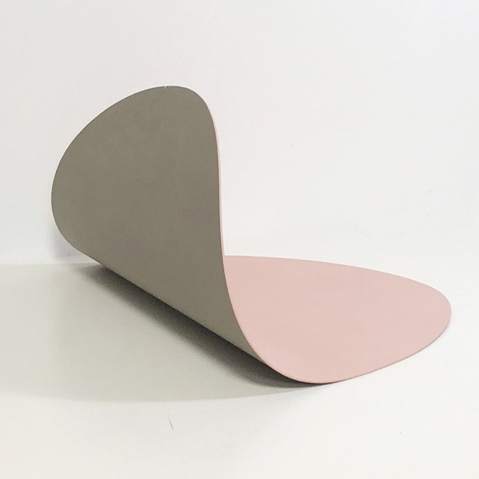 르엔미 조약돌 양면 방수 가죽 테이블매트, 오렌지, 42.5 x 33.5 cm, 1개 상세 이미지 1