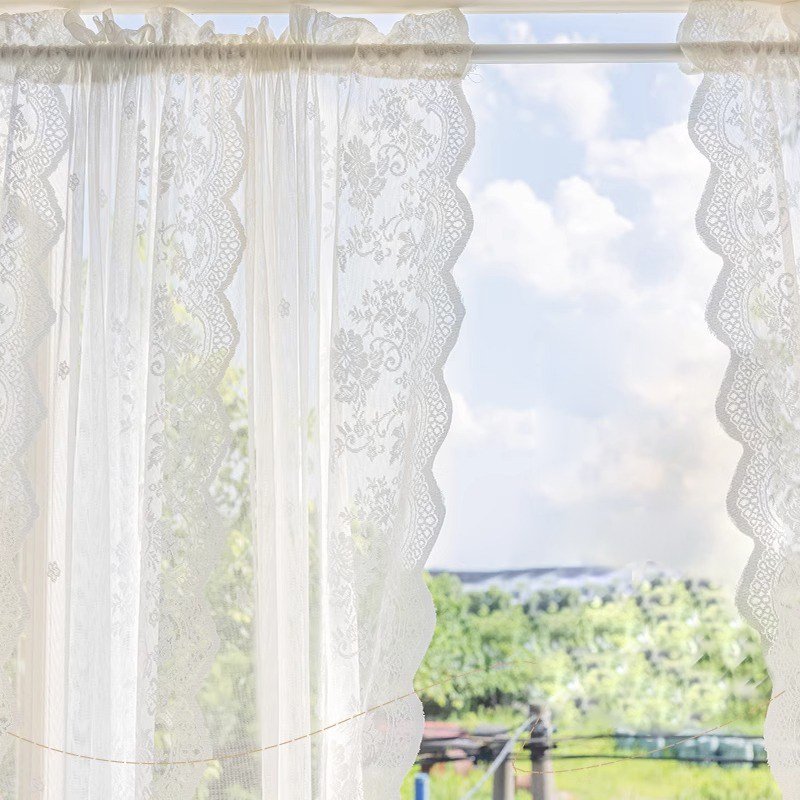 HAROO 거실레이스커튼 여름 쉬폰얇은 안방 커튼 1+ 상세 이미지 1