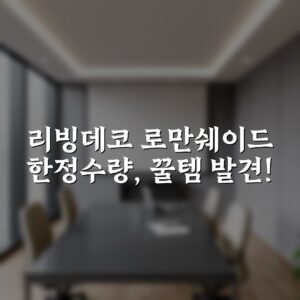 리빙데코 로만쉐이드 한정수량, 꿀템 발견!