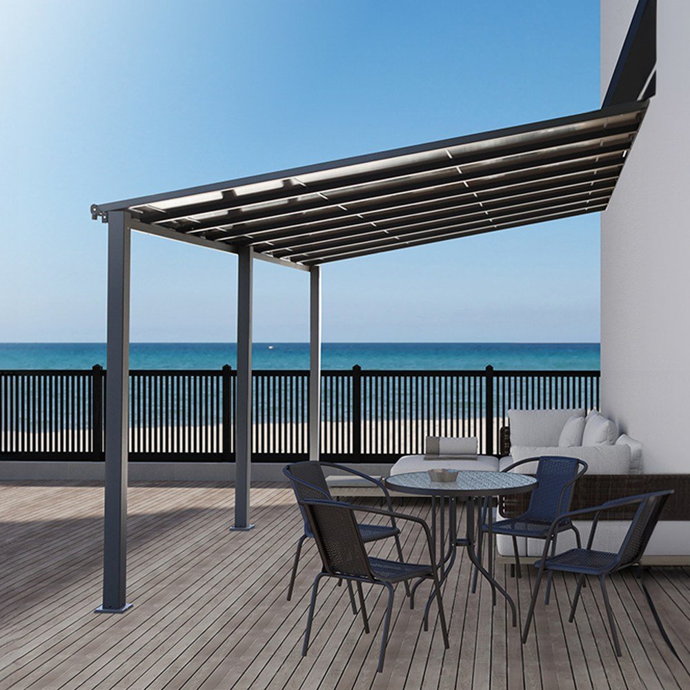 21세기트랜드 이츠굿 벽고정 스카이어닝 파고라 테라스 데크 야외할인 상세 이미지 1