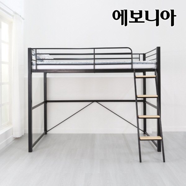 [15조한정 추가할인+원목발판증정] 에보니아 메리트 벙커침대 기본형 프레임 매트제외 성인겸용벙커 (싱글/슈퍼싱글 선택), 프레임 화이트 SS할인 상세 이미지 2