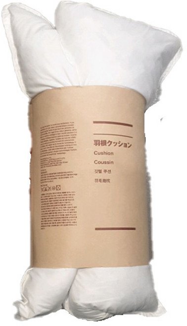 무인양품 진드기 방지 깃털 쿠션, 1개, 화이트
