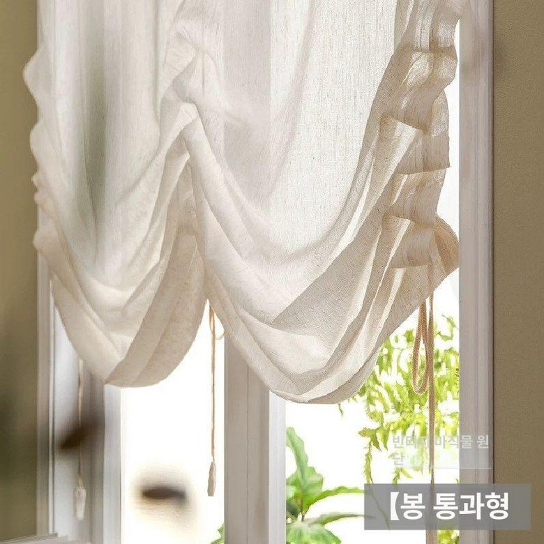 로만쉐이드 커튼 침실 북유럽 린넨 창 로마 주방 문학 상세 이미지 1