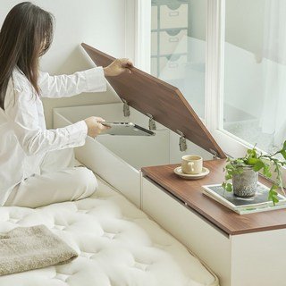 아씨방가구 베라 거실 수납 벤치 스툴 의자 1200, 멀바우 화이트쿠폰할인