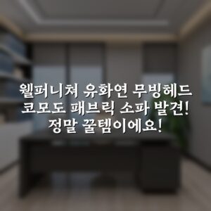 웰퍼니쳐 유화연 무빙헤드 코모도 패브릭 소파 발견! 정말 꿀템이에요!